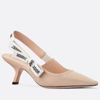 Dior JAdior Slingback Pumps 65mm In Nude Technical Fabric