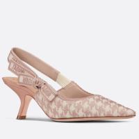 Dior JAdior Slingback Pumps 65mm In Pink Houndstooth Embroidery