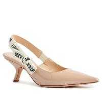 Dior JAdior Slingback Pumps 65mm In Nude Patent Calfskin