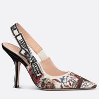 Dior JAdior Slingback Pumps 100mm In Jardin dHiver Embroidered Cotton
