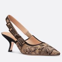 Dior JAdior Slingback Pumps 65mm In Beige Toile de Jouy Voyage Moti