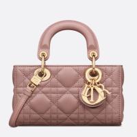 Dior Lady D Joy Micro Bag In Peony Pink Cannage Lambskin