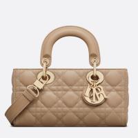 Dior Lady D Joy Small Bag In Hazelnut Cannage Lambskin