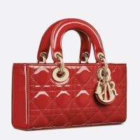 Dior Lady D Joy Small Bag in Red Patent Calfskin