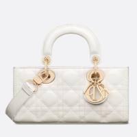 Dior Lady D Joy Small Bag in White Patent Calfskin
