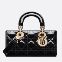Dior Lady D Joy Small Bag in Black Patent Calfskin