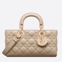 Dior Lady D Joy Medium Bag In Peony Pink Cannage Lambskin