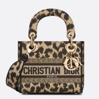 Dior Lady D Lite Mini Bag in Beige Multicolor Mizza Embroidery