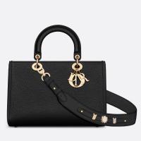 Dior Medium Lady D Sire My ABCDior Bag in Black Bull Leather