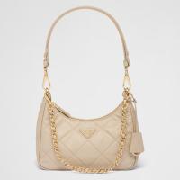 Prada Re Edition 1995 Chaine Mini Bag in Beige Re Nylon