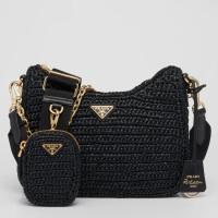 Prada Re Edition 2005 Shoulder Bag in Black Raffia