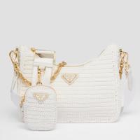 Prada Re Edition 2005 Crochet Bag in White Raffia
