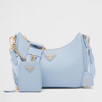 Prada Re Edition 2005 Shoulder Bag in Light Blue Saffiano Leather