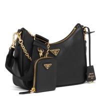 Prada Re Edition 2005 Shoulder Bag in Black Saffiano Leather