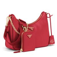 Prada Re Edition 2005 Shoulder Bag in Red Saffiano Leather