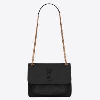 Saint Laurent Niki Baby Chain Bag In Black Lambskin