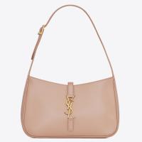 Saint Laurent Le 5 a 7 Hobo Bag in Beige Smooth Leather