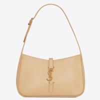 Saint Laurent Le 5 a 7 Hobo Bag in Naturel Smooth Leather