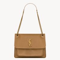 Saint Laurent Niki Medium Chain Bag in Dark Cork Grained Lambskin