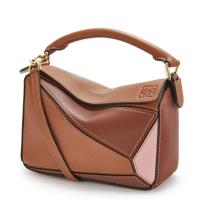 Loewe Puzzle Mini Bag In BrownCamelPink Calfskin