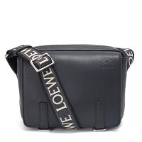Loewe XS Military Messenger Bag in Dark Blue Calfskin