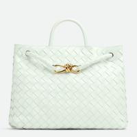 Bottega Veneta Andiamo Small Bag In Glacier Intrecciato Lambskin
