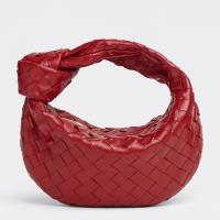 Bottega Veneta Jodie Mini Bag in Dark Red Intrecciato Lambskin