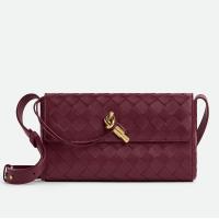 Bottega Veneta Mini Andiamo Cross Body Bag in Barolo Intrecciato Lambskin