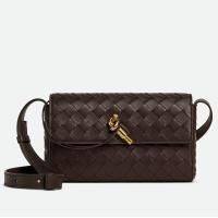 Bottega Veneta Mini Andiamo Cross Body Bag in Fondant Intrecciato Lambskin