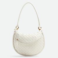 Bottega Veneta Gemelli Small Bag in White Intrecciato Lambskin