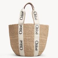 Chloe Large Woody Basket Bag In Hand woven