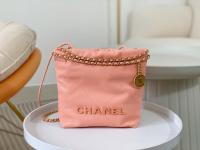 Chanel 22 Mini Coral Pink Caviar CHIP Pink