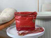 Chanel 22 Bag Mini Red GHW