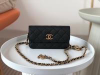 Chanel Coco First Flap Phone Holder with Chain satchel Black
