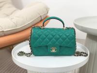 Chanel Classic Lambskin Double Flap shoulder bag Green