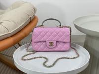 Chanel Classic Lambskin Double Flap shoulder bag Purple