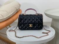 Chanel Mini Flap Bag Imitation Pearls & Gold-Tone Metal Black