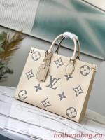 Louis Vuitton Original Onthego medium tote bag cream M45495 Gray Logo