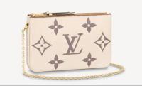 Louis vuitton DOUBLE ZIP POCHETTE M80084 Cream