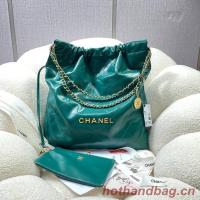 CHANEL 22 HANDBAG AS3262 green