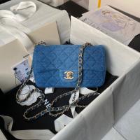 CHANEL CLASSIC 1112 HANDBAG A01116 Blue