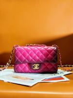 CHANEL CLASSIC 1112 HANDBAG A01116 RED&BLACK