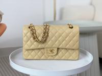 CHANEL CLASSIC 1112 HANDBAG AS01112 Apricot&GOLD Metal
