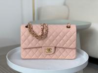 CHANEL CLASSIC 1112 HANDBAG AS01112 PINK&GOLD Metal