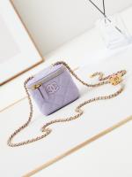 CHANEL CLUTCH WITH CHAIN AP3941 Light Purple