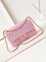 Chanel CLASSIC 1112 HANDBAG imitation crystal chain bag A01112 Pink
