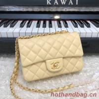 Chanel Classic Flap Bag Original Sheepskin Leather A1116 apricot&Gold Tone Metal