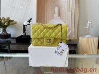 Chanel Classic Flap Bag Original Sheepskin Leather A1116 lemon&Gold Tone Metal