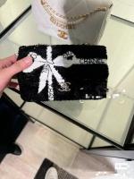 Chanel EVENING BAG Sequins & Gold Tone Metal AS4561 black&white