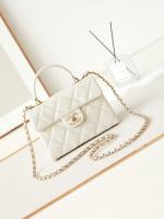 Chanel FLAP BAG WITH TOP HANDLE AS4711 WHITE